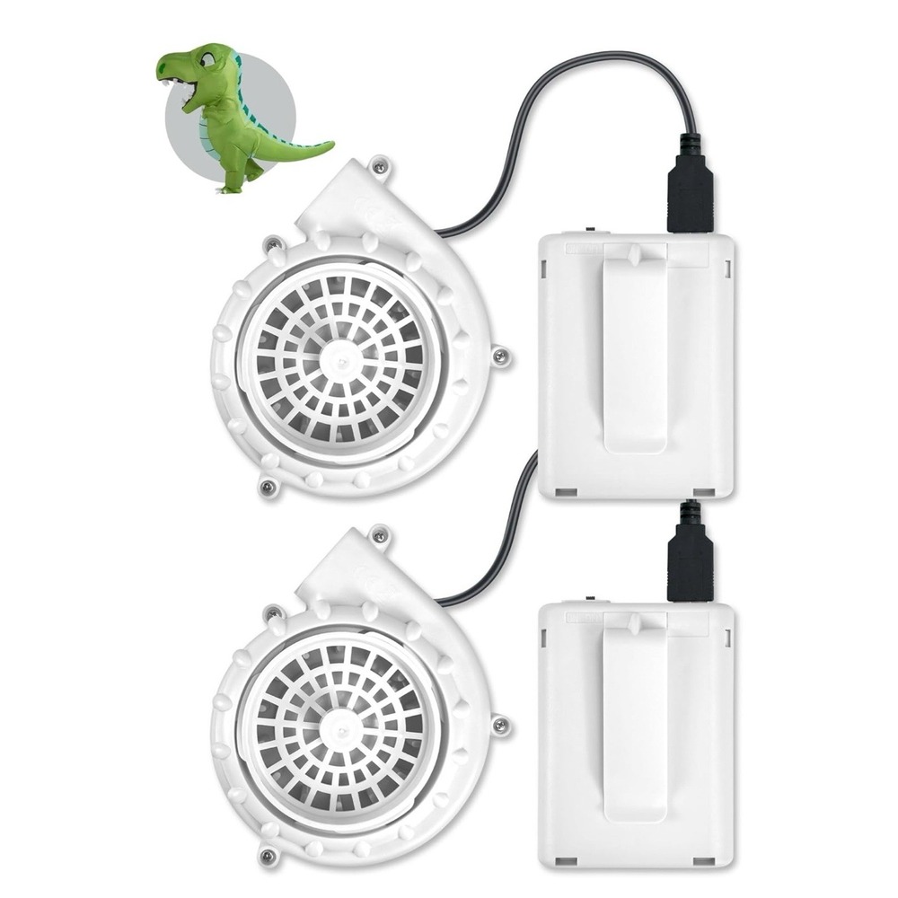 2 Pack White Inflatable Costume Fan for Halloween Inflatable